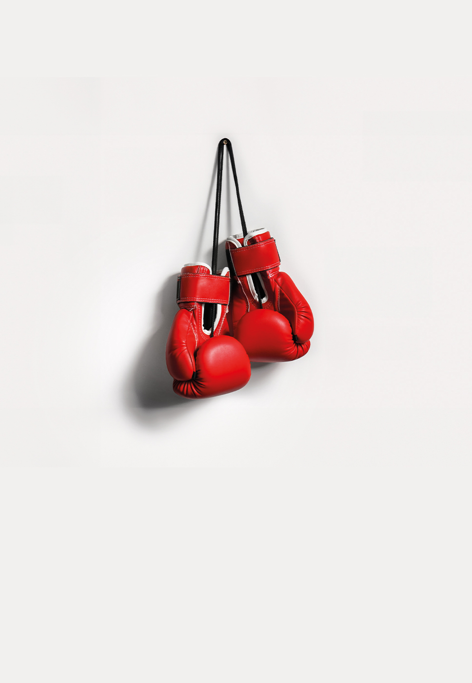 Luvas de boxe como representação da imagem de marca da campanha de publicidade